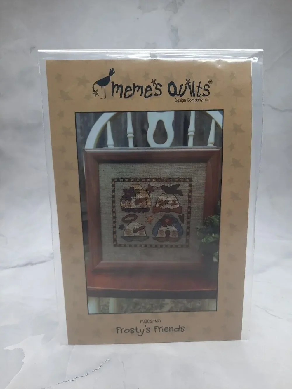 Vintage Meme's Quilts Design Co Cross Stitch Pattern Frosty's Friends